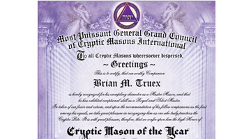 Cryptic Mason of the Year